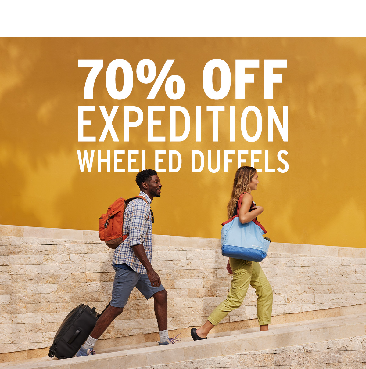 70% Off Expedition Wheeled Duffels