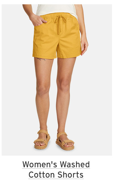 Women's Washed Cotton Shorts