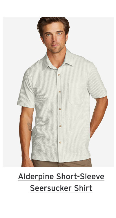Shop Alderpine short-sleeve seersucker shirt
