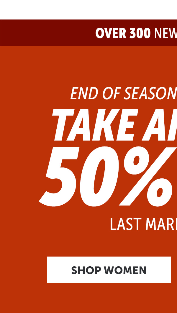Shop an extra 50% Off Women's clearance