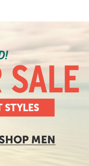 Extended! Shop Men Summer Sale. 50% Off select styles