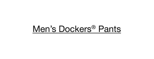 Mens Dockers Pants