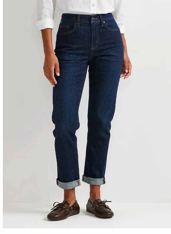 Women's Boyfriend Mid-Rise Slim Fit Jeans