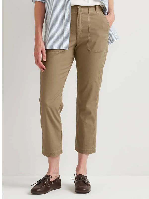 Women's Utility Stretch Canvas Kick Cropped Pants