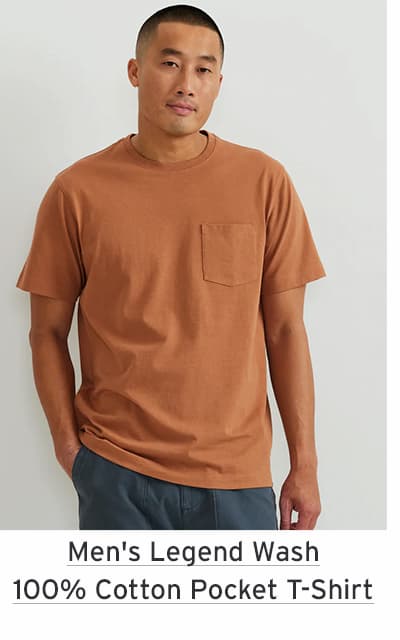 Men's Legend Wash 100% Cotton Short-Sleeve Pocket T-Shirt