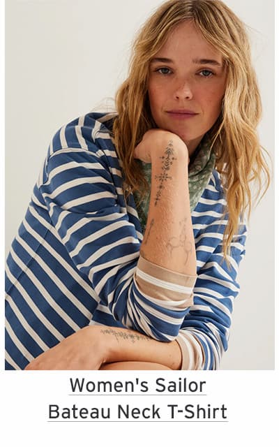 Women's Sailor Bateau Neck T-Shirt