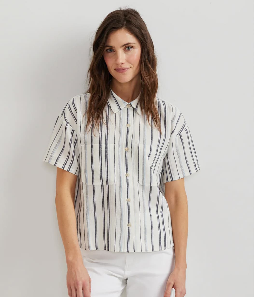 Women's Destination Utility Shirt - Crinkle Stripe