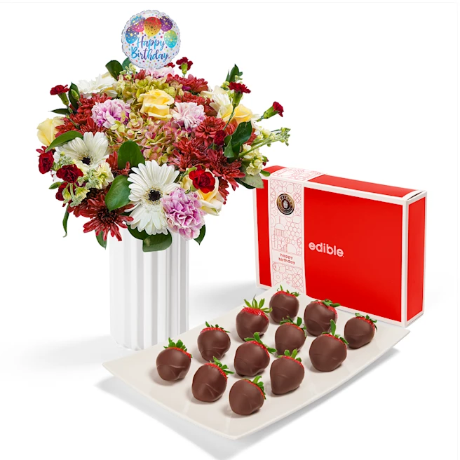 Flowers with <br>Dipped Berries