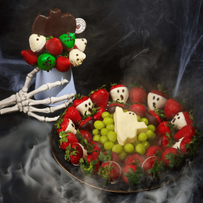 Halloween treats and flowers