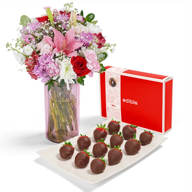 V-Day Vibrant Flowers<br>& Berries Set