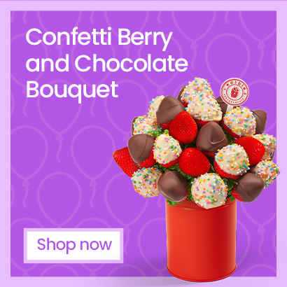 Confetti Berry and Chocolate Bouquet