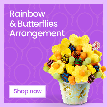Rainbow & Butterflies Arrangement