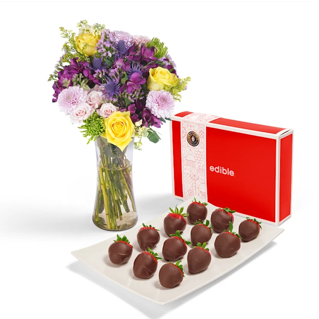 Flowers with <br>Dipped Berries