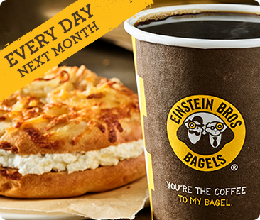 Free hot or iced coffee every day next month.