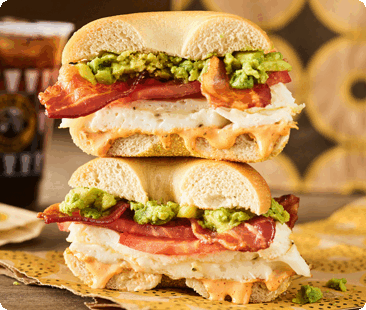 Carousel of signature egg sandwiches
