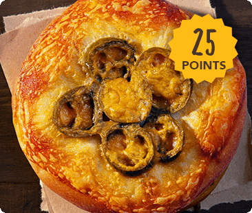 Carousel of point rewards showing 25 to 400 points