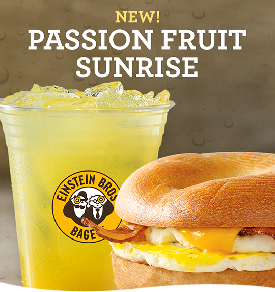 New! Passion Fruit Sunrise with egg sandwich