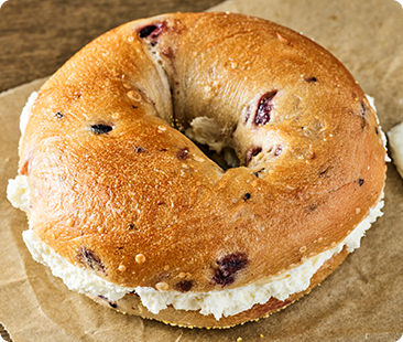 Fresh-Baked Blueberry Bagel