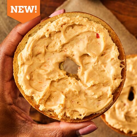 New! Hot honey shmear on bagel