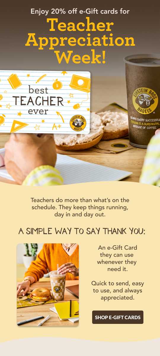 Show a bagel of appreciation for your favorite teacher!