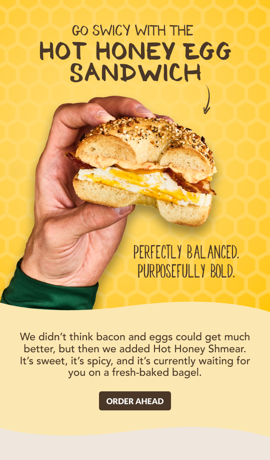Go swicy with the hot honey egg sandwich!