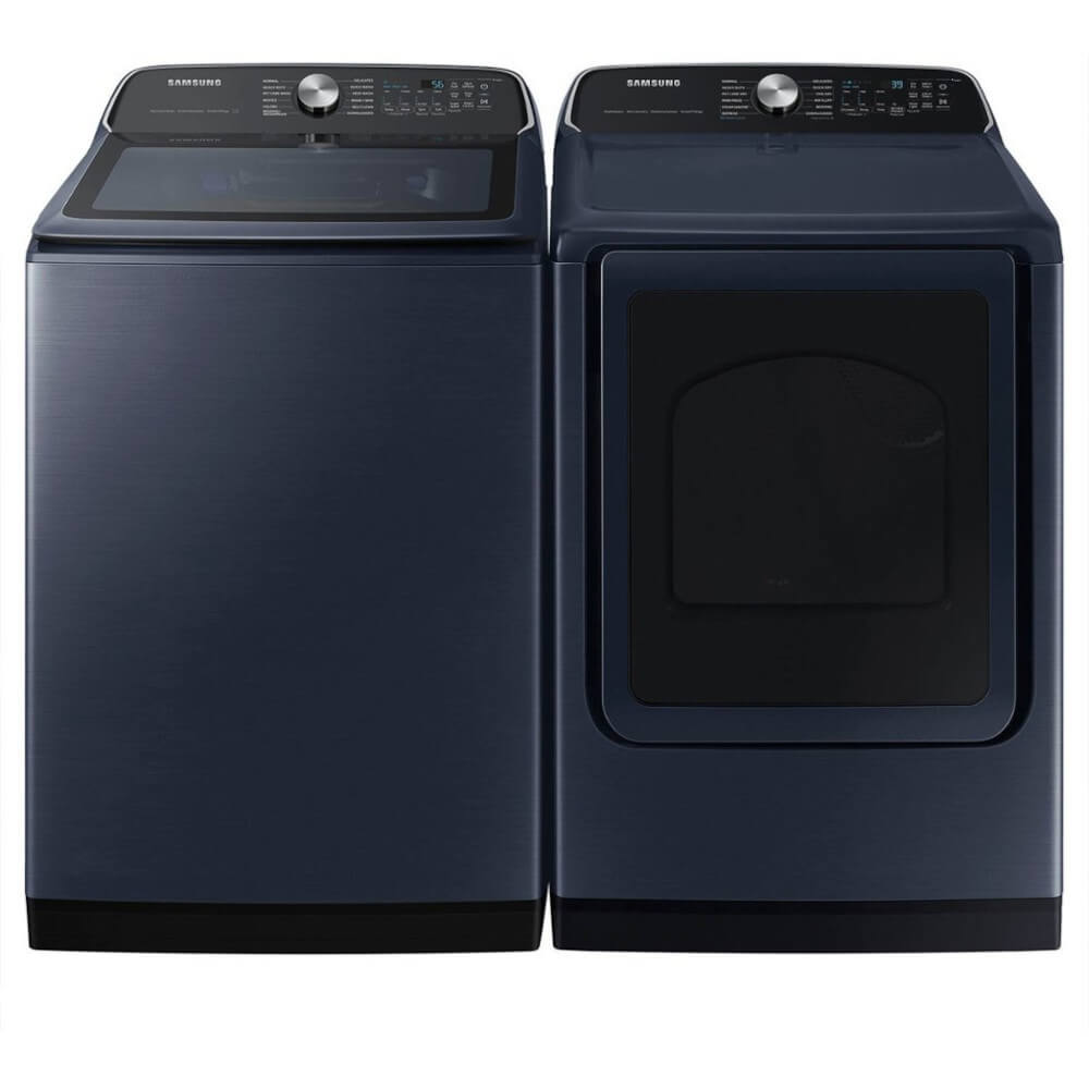 Samsung Brushed Navy Top Load Washer/Dryer Pair