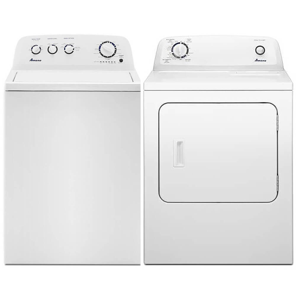 Amana White Top Load Washer/Dryer Pair