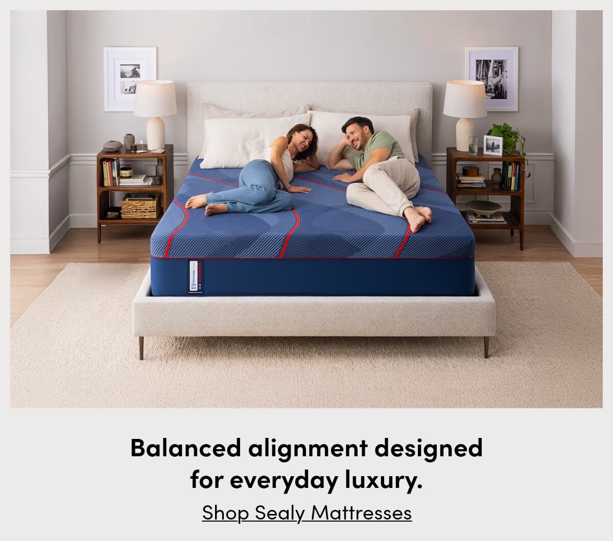 Balanced alignment designed for everyday luxury. [Shop Sealy Mattresses]