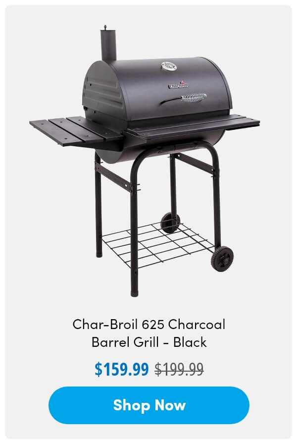 Char-Broil 625 Charcoal Barrel Grill - Black