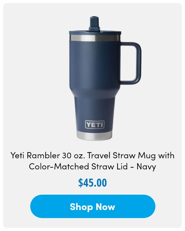 Yeti Rambler 30 oz. Travel Straw Mug with Color-Matched Straw Lid - Navy