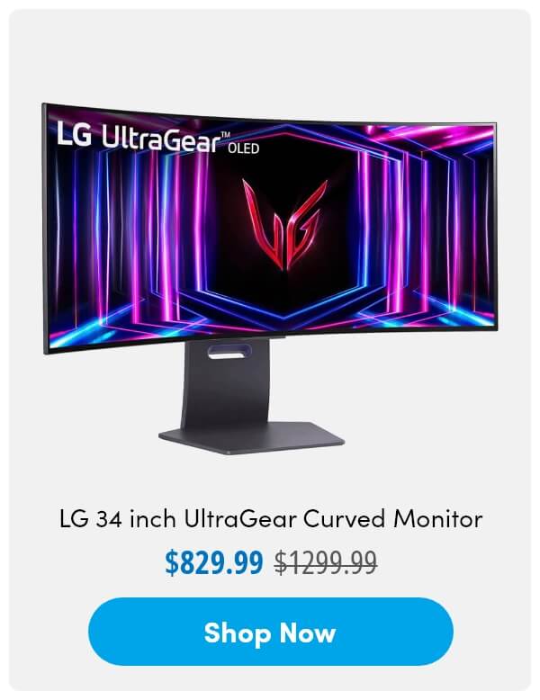 LG 34 inch UltraGear OLED WQHD HDR Curved Gaming Monitor w/ G-Sync