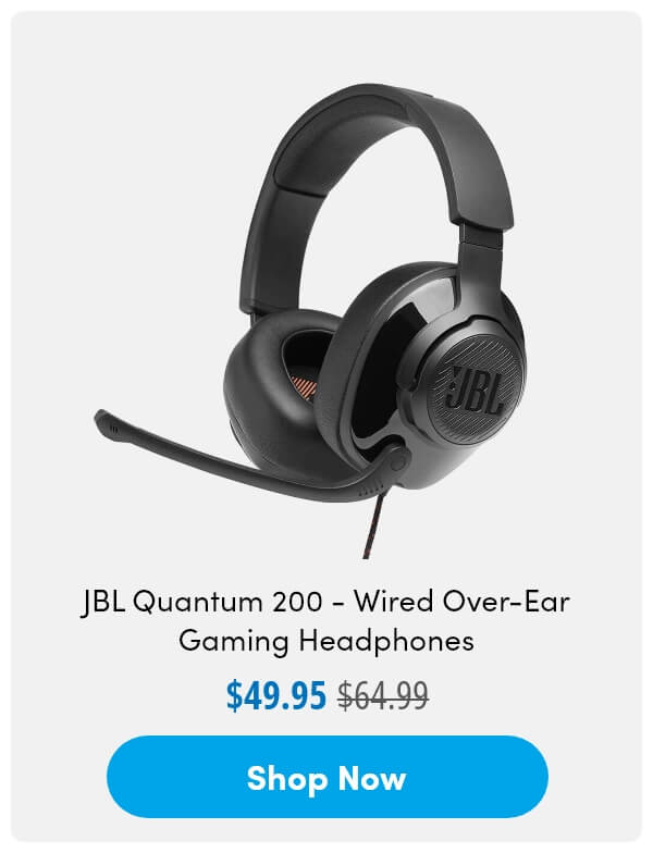 JBL Quantum 200 - Wired Over-Ear Gaming Headphones