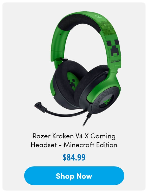 Razer Kraken V4 X Gaming Headset - Minecraft Edition