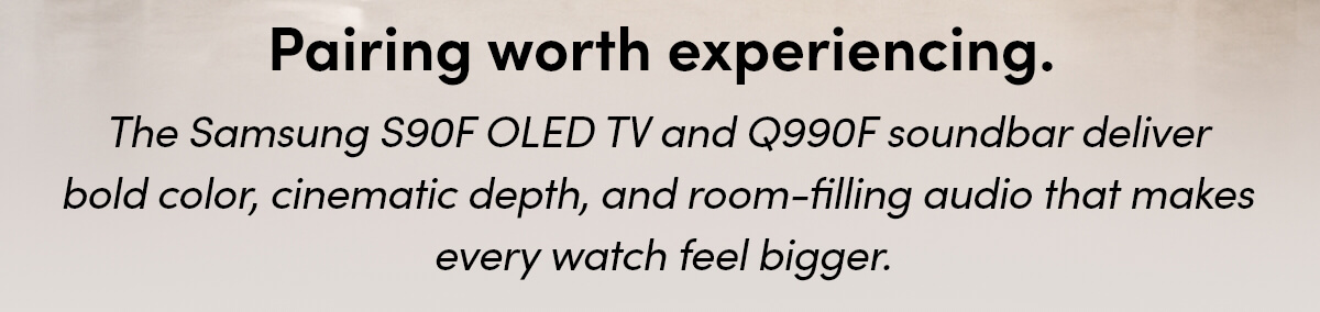 Pairing worth experiencing.