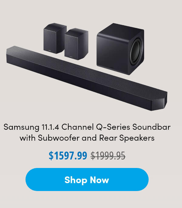 Samsung 11.1.4 Channel Q-Series Soundbar with Subwoofer and Rear Speakers