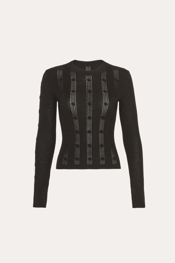 Silk Pointelle Sweater