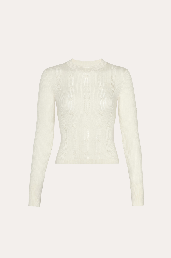 Silk Pointelle Sweater