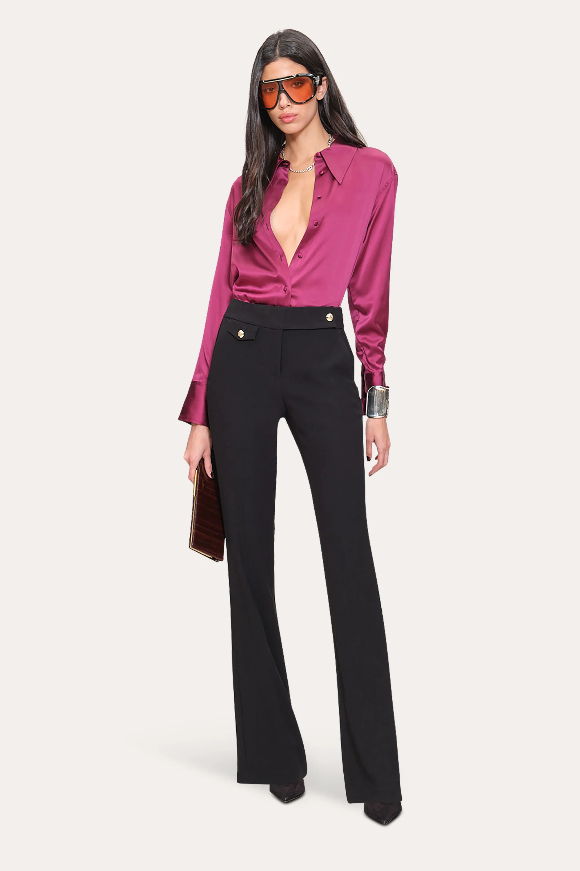 Image of Silk Button Down Shirt