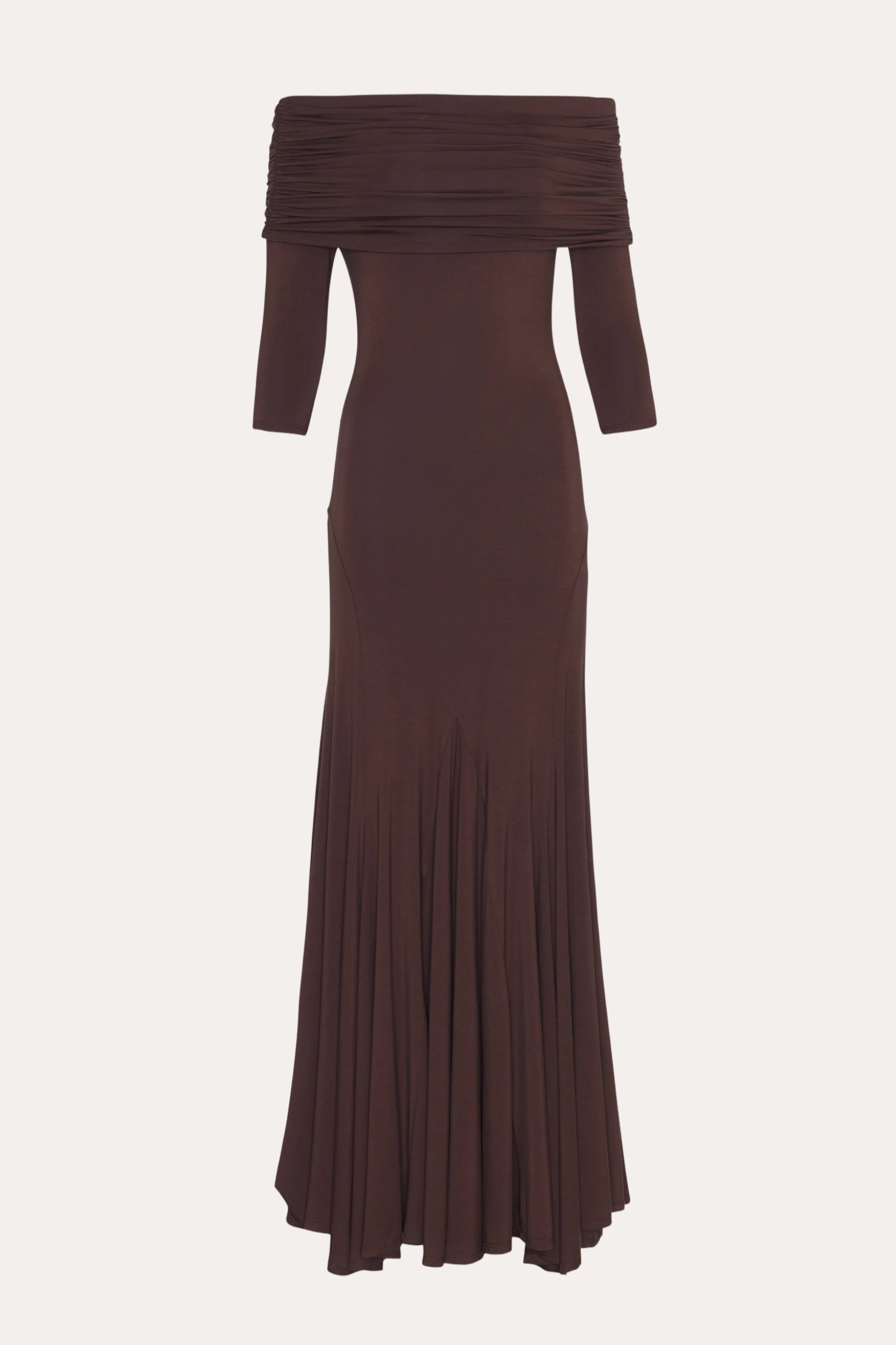 Image of Olympia Off-Shoulder Flare Dress
