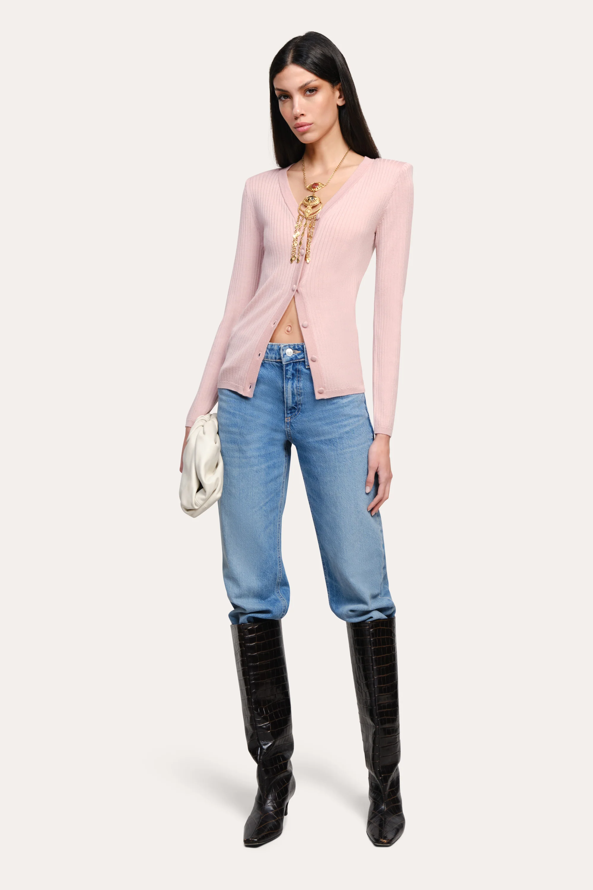 Image of Cara Silk Wool Cardigan