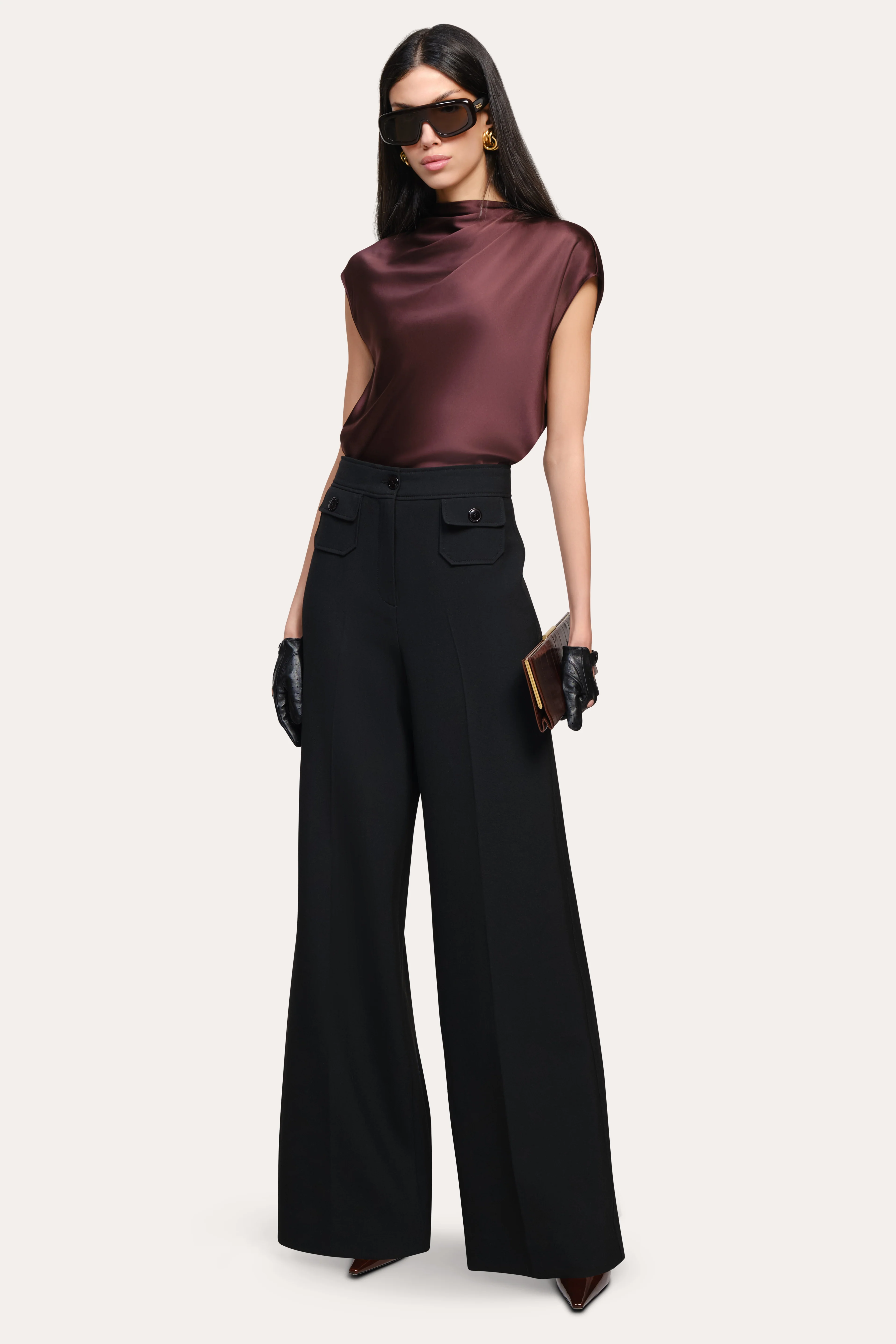 Image of Diane Silk Draped Blouse