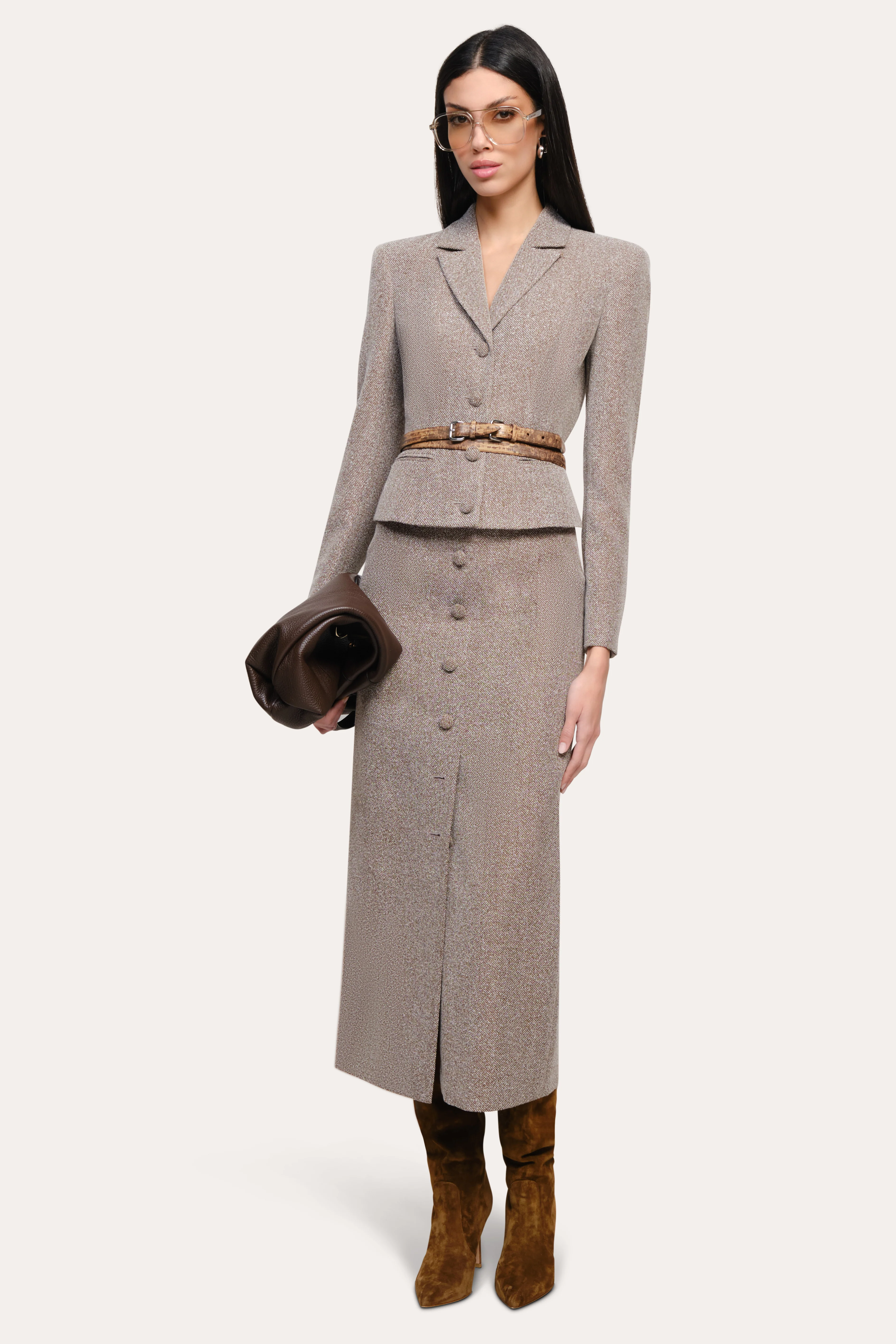 Image of Pamela Bouclé Tailored Blazer