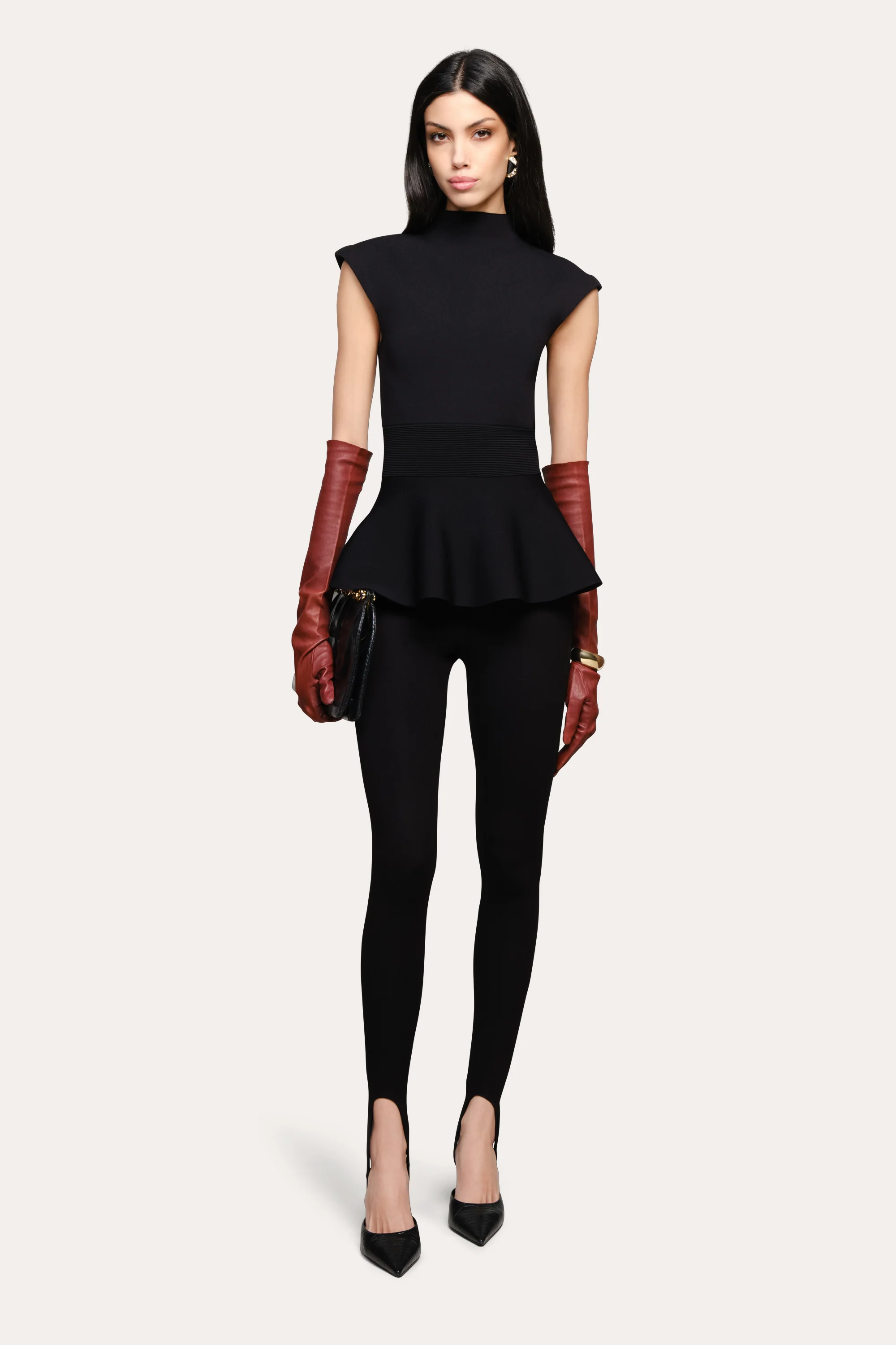 Image of Siena Milano Sculpt Peplum Top