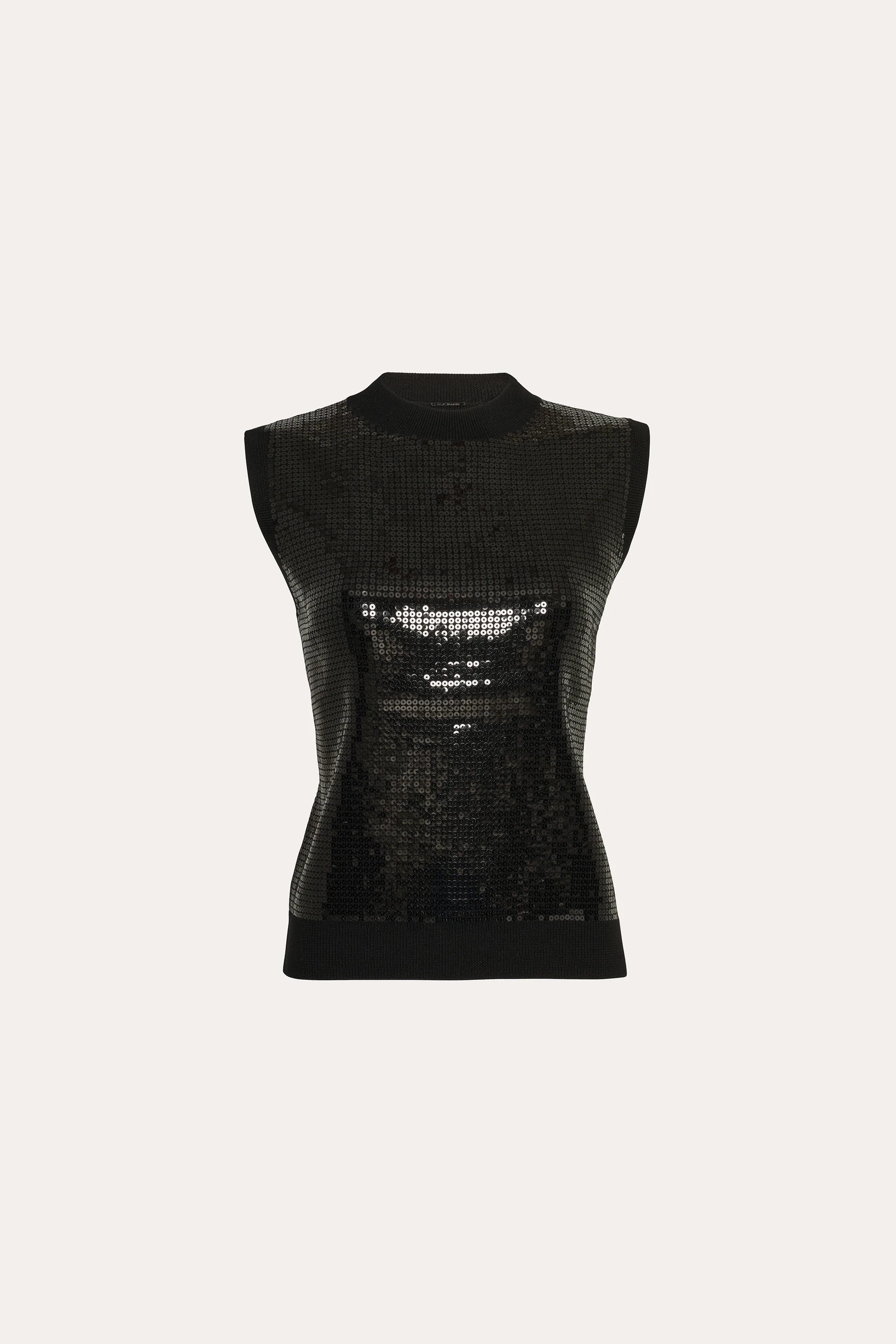 Image of Sleeveless Pave Sequin Sweater