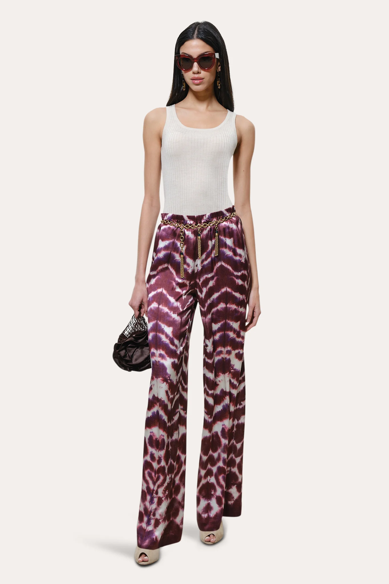 Image of Lila Ikat Silk Pant