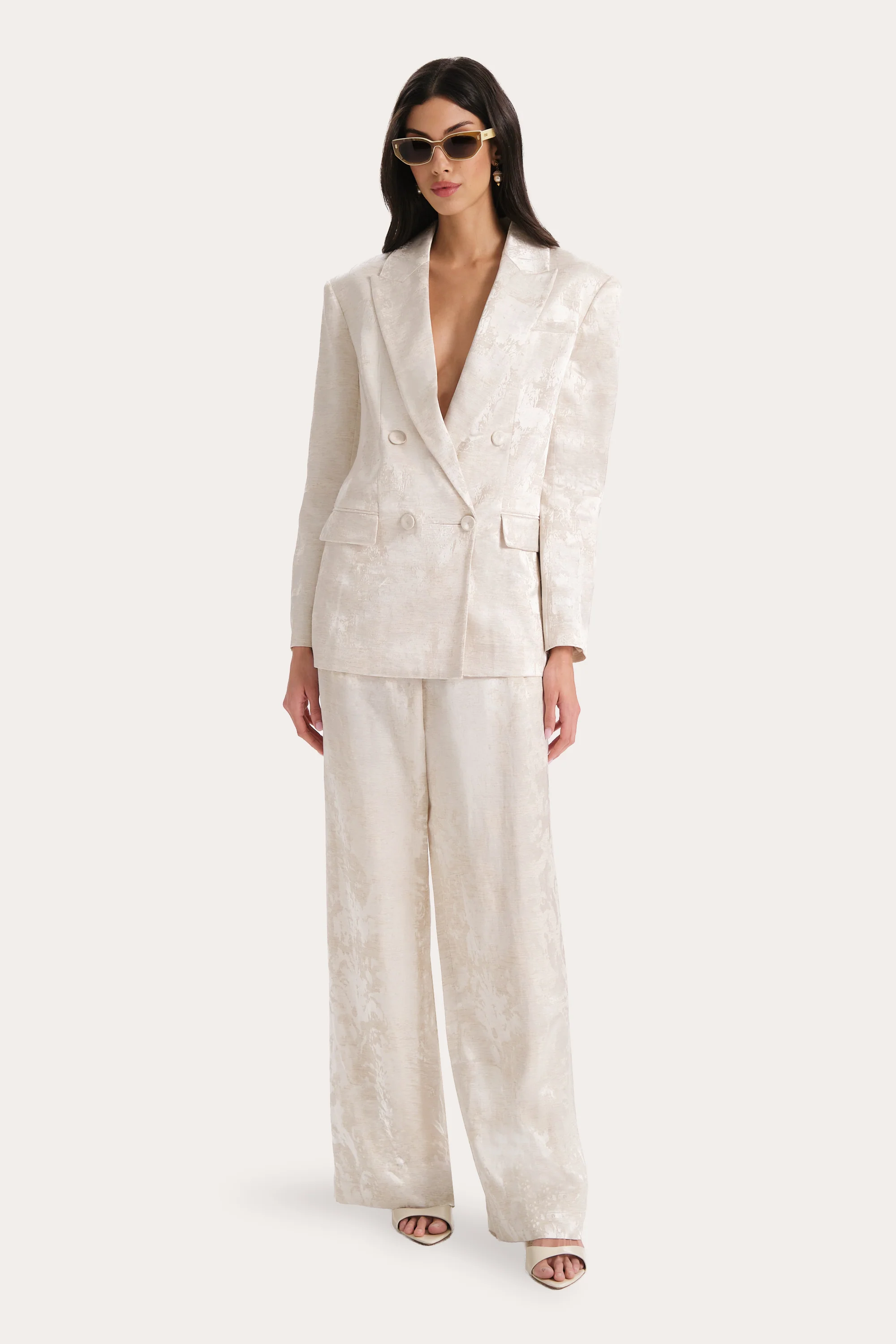Image of Terra Linen Jacquard Blazer