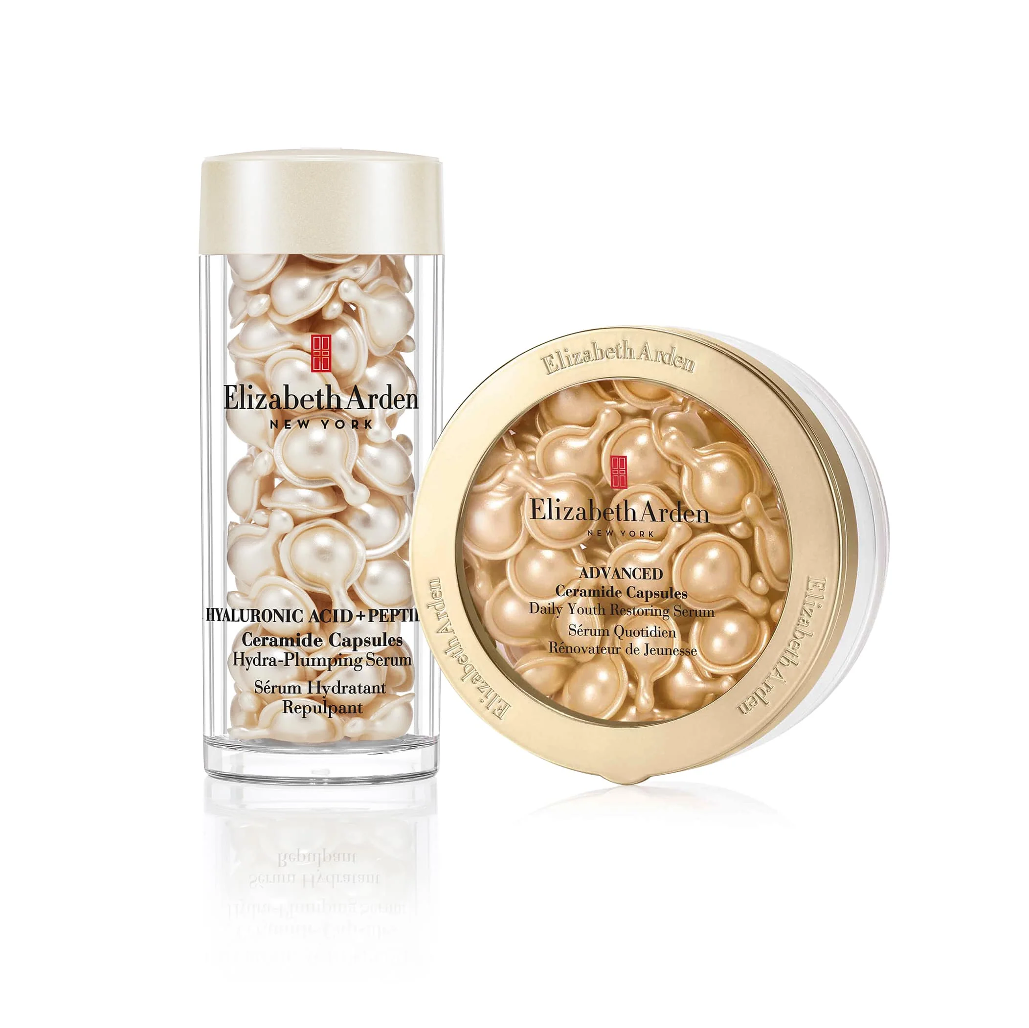 Image of Hyaluronic Acid + Peptides and Advanced Ceramide Capsules Serum Set - 120 Piece