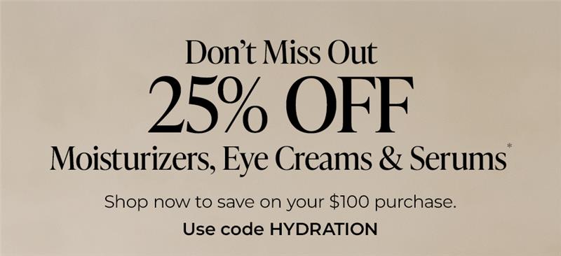 Don't miss 25% off $100, use code HYDRATION