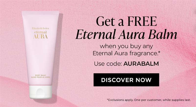 Get a free Eternal Aura Balm  when you buy any Eternal Aura fragrance.*  Use code: AURABALM CTA: DISCOVER NOW *Exclusions apply. One per customer, while supplies last 