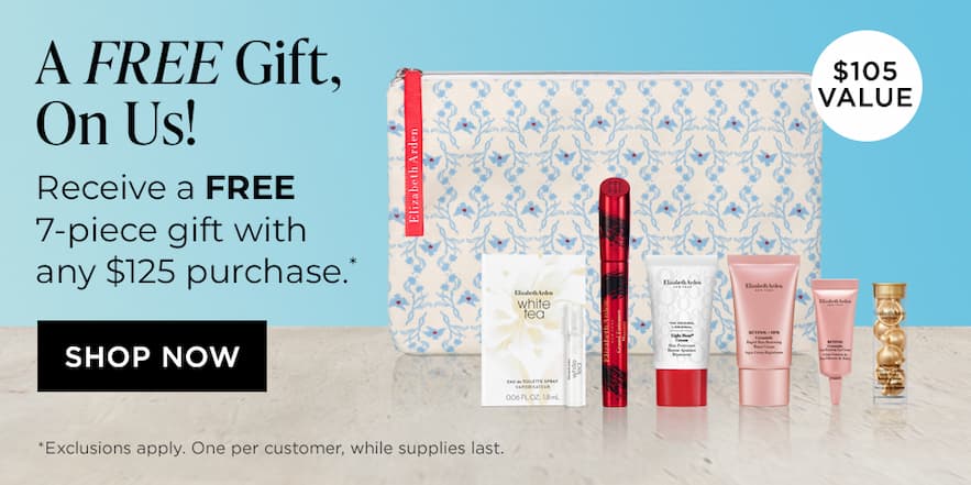YOUR GLOWING GIFT, ON US | Receive a complimentary 7-piece gift with any $75.00 purchase.* | Use Code: GLOWING